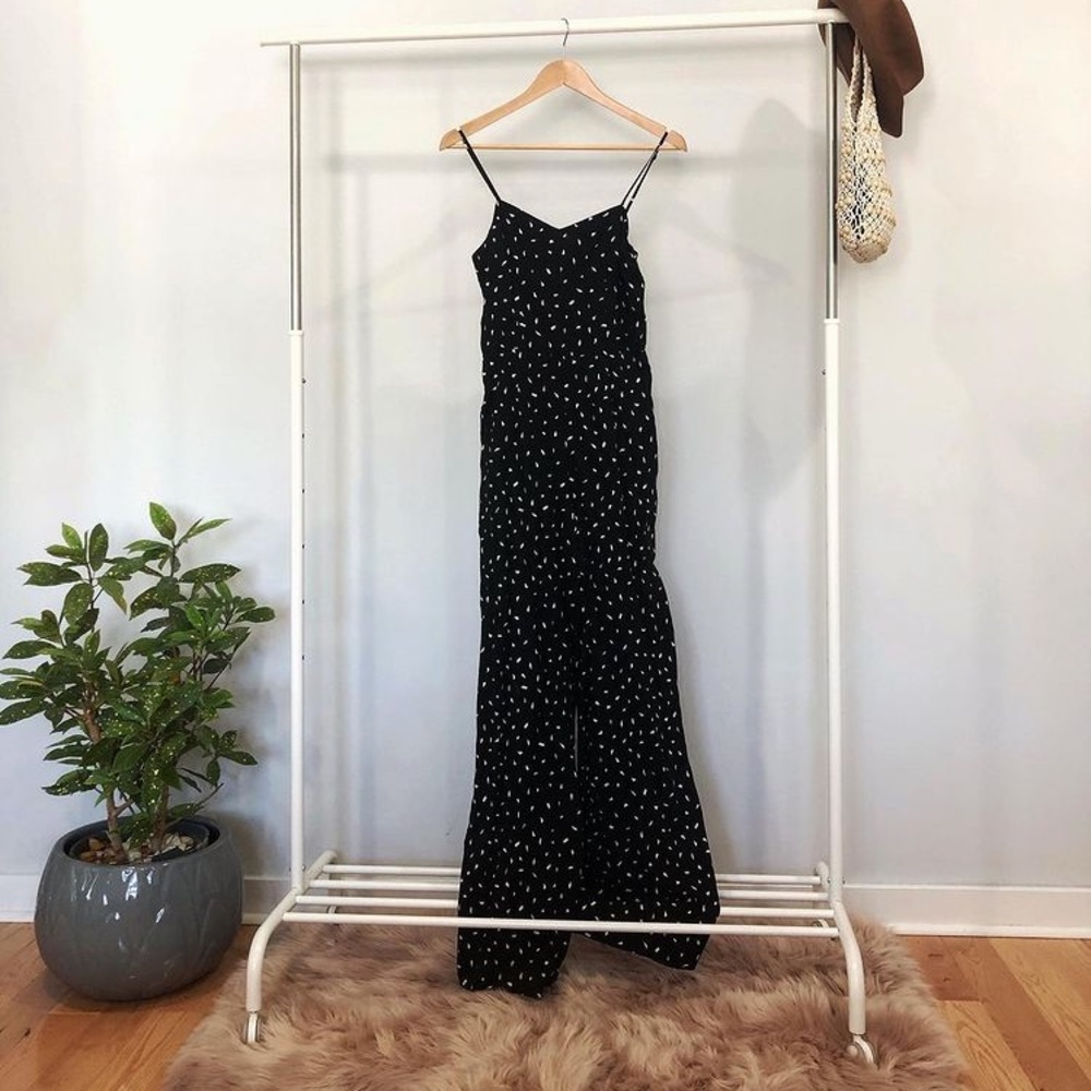 Black wide leg jumpsuit
